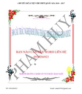 300 cau hỏi trắc nghiệm đường thẳng trong không gian